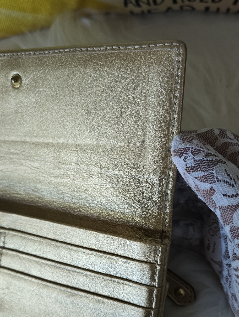 Coach Ashley Floral Canvas Wallet with Gold Trim - Green & Purple GUC - Picture 10 of 16